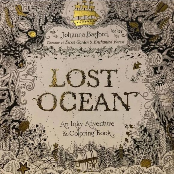 Lost Ocean by Johanna Basford; An Inky Adventure & Coloring Book with Extras - Picture 3 of 11